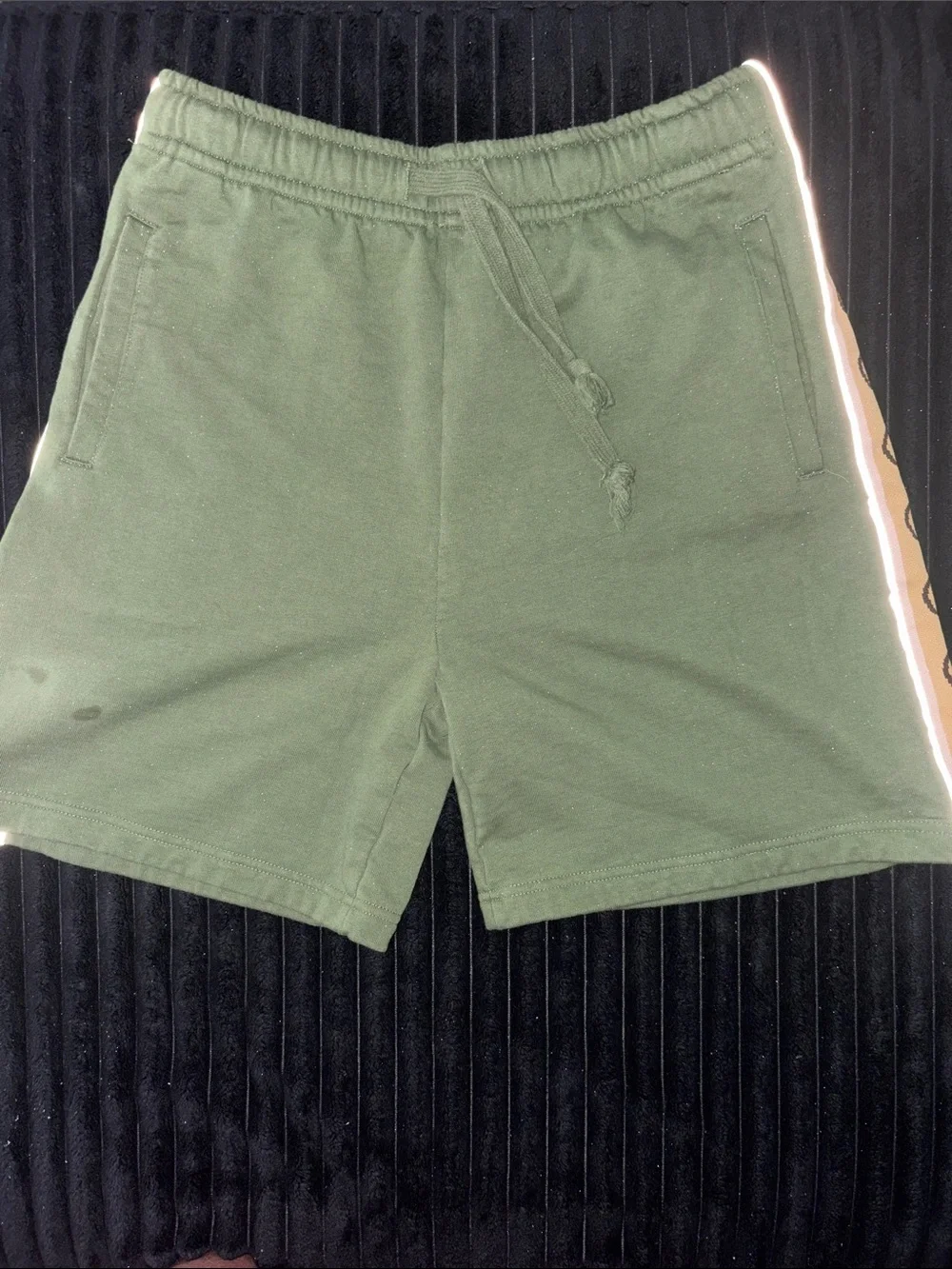 Gucci Green Shorts with Branded Side Stripe